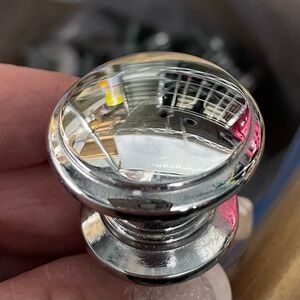 Chrome Drawer Handles Pulls - set of 12